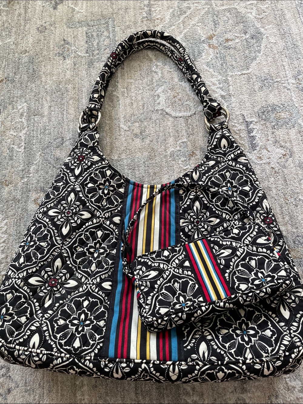 Bag & Wallet Vera Bradley Barcelona Hobo Bag and Wristlet Wallet retired pattern